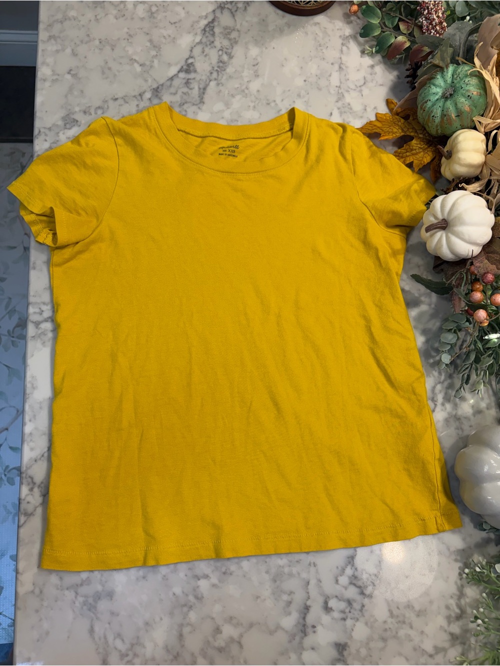 Madewell Mustard Yellow Crewneck Short Sleeve T-Shirt XXS